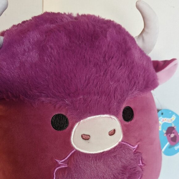 NWT 12" Dave Plum Bison Squishmallows Shiny Plush Stuffed Animal Easter Gift NEW - Picture 3 of 8